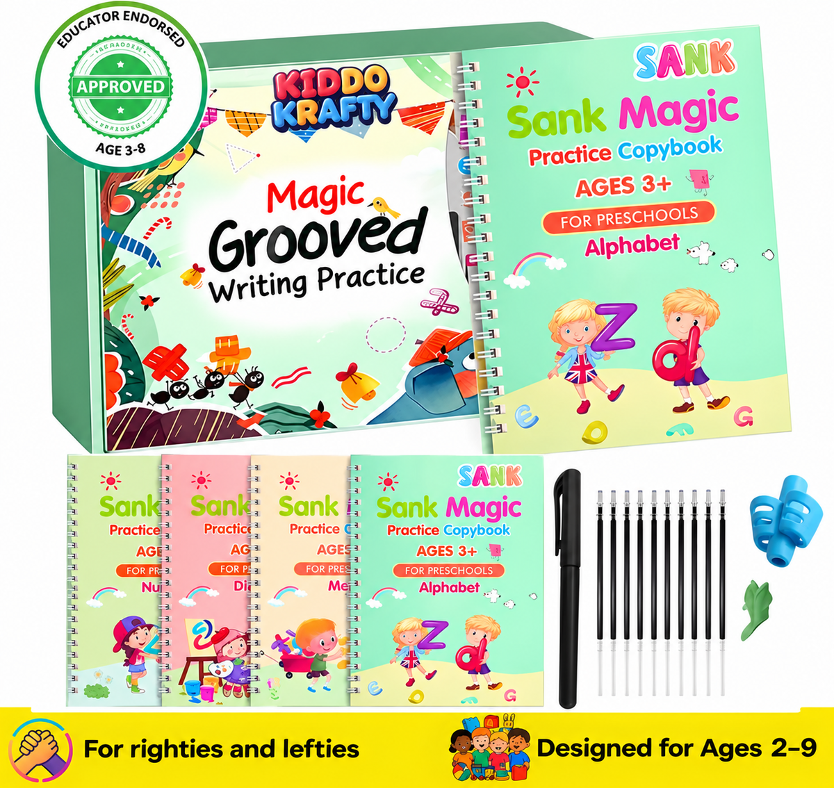 KiddoKrafty Reusable Sank Handwriting Workbook for Kids