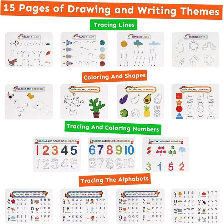 KiddoKrafty Preschool Busy Workbook for Kids 2-10