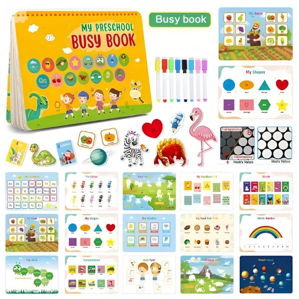 KiddoKrafty Preschool Busy Workbook for Kids 2-10
