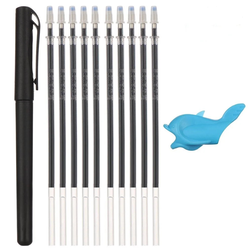 Pen + 5/10 Refills + Pen Holder