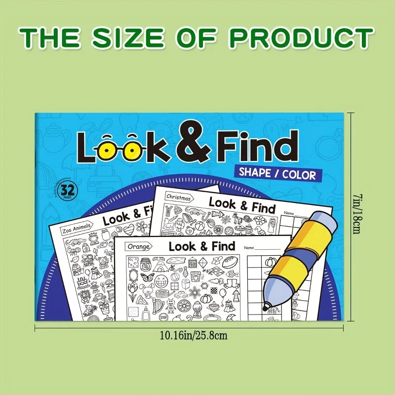 KiddoKrafty Look & Find Activity Book for Kids