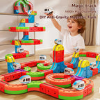 KiddoKrafty Electric Magnetic Track Train set for Kids Ages 3-8