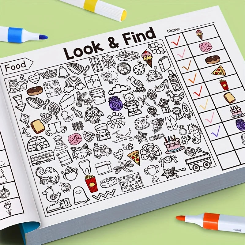 KiddoKrafty Look & Find Activity Book for Kids