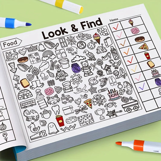 KiddoKrafty Look & Find Activity Book for Kids