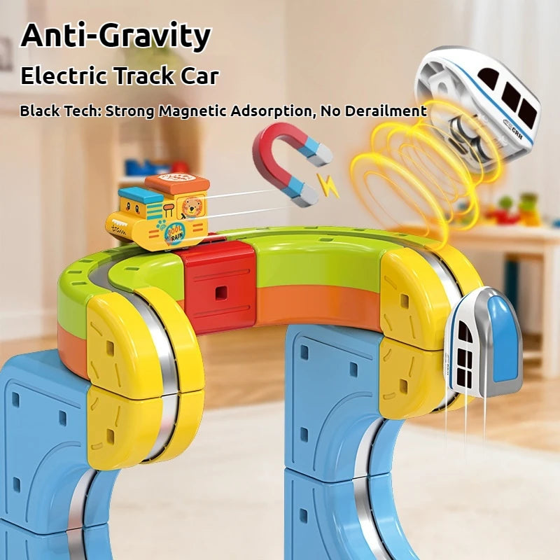 KiddoKrafty Electric Magnetic Track Train set for Kids Ages 3-8