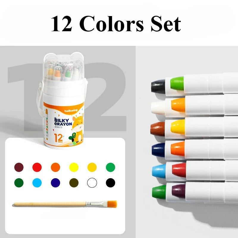 KiddoKrafty Jumbo Crayons — Safe, Washable, Made for Little Hands