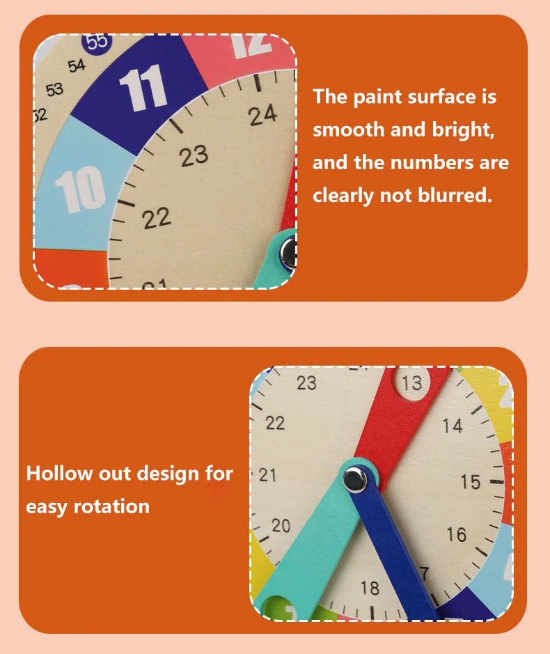 TimeWise Wooden Clock Game - Learn to Tell Time with Fun!