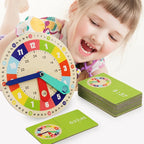 TimeWise Wooden Clock Game - Learn to Tell Time with Fun!