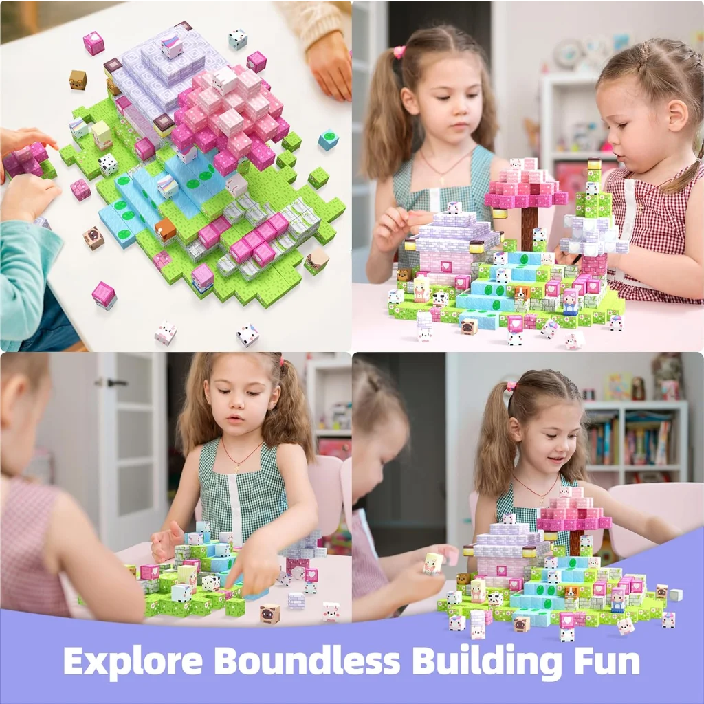 KiddoKrafty Magnetic Building Blocks – Creative STEM Construction Set