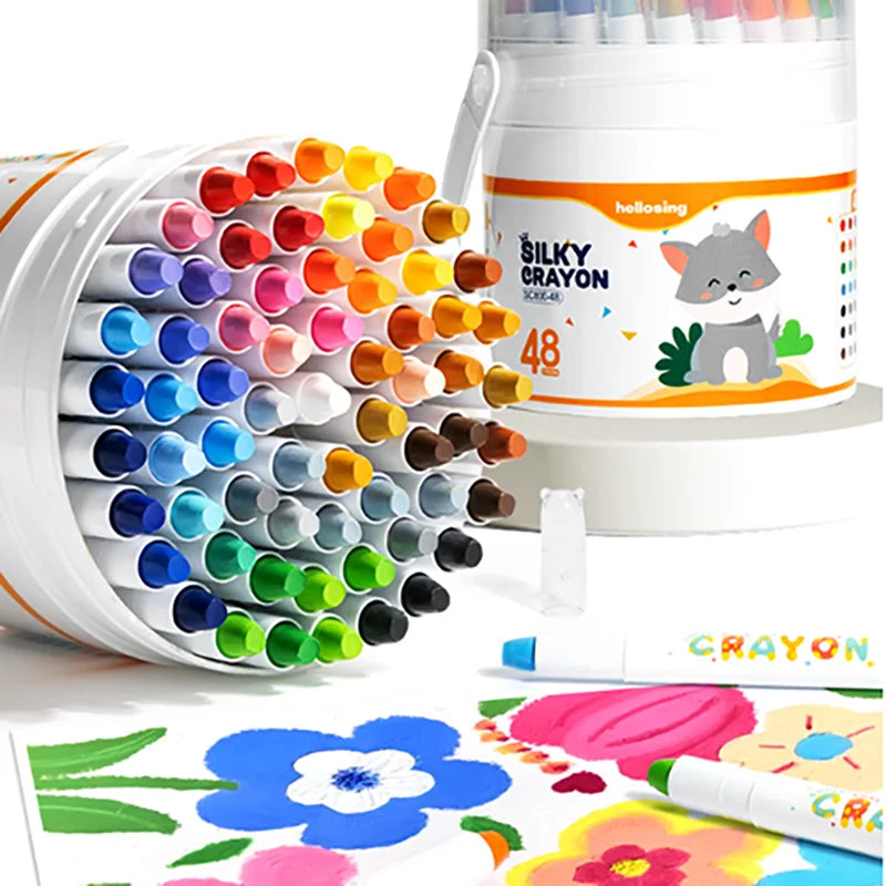 KiddoKrafty Jumbo Crayons — Safe, Washable, Made for Little Hands