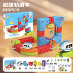 KiddoKrafty Electric Magnetic Track Train set for Kids Ages 3-8