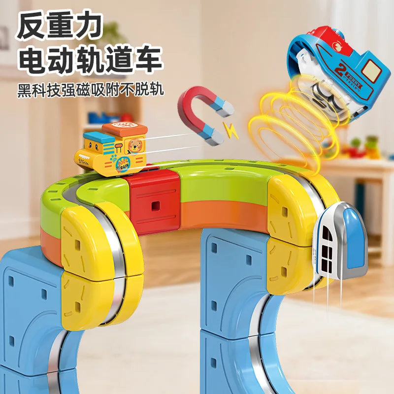 KiddoKrafty Electric Magnetic Track Train set for Kids Ages 3-8