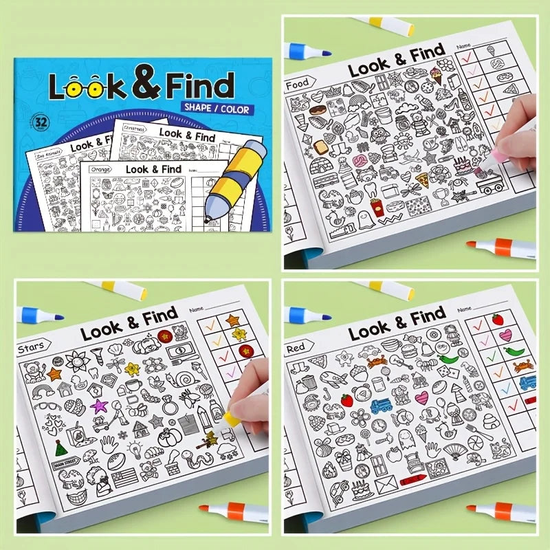 KiddoKrafty Look & Find Activity Book for Kids