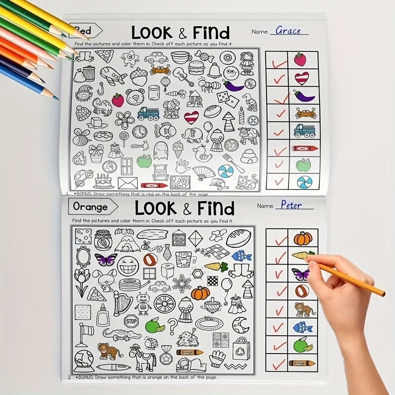 KiddoKrafty Look & Find Activity Book for Kids