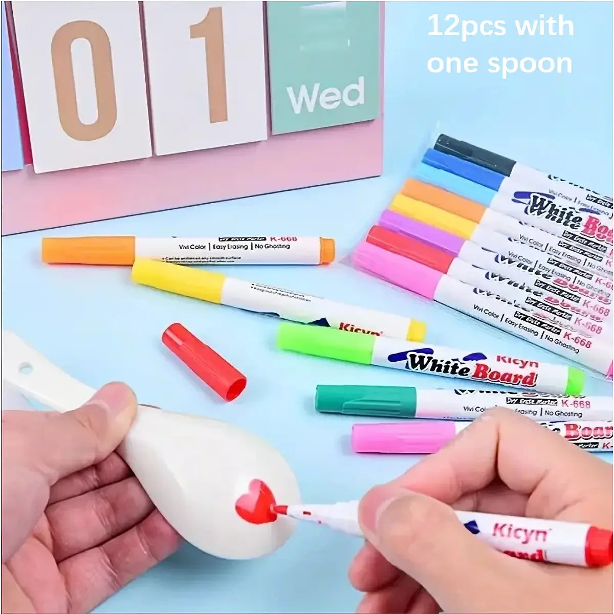 KiddoKrafty Magic 12 Colors Water Floating Pen