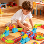KiddoKrafty Electric Magnetic Track Train set for Kids Ages 3-8