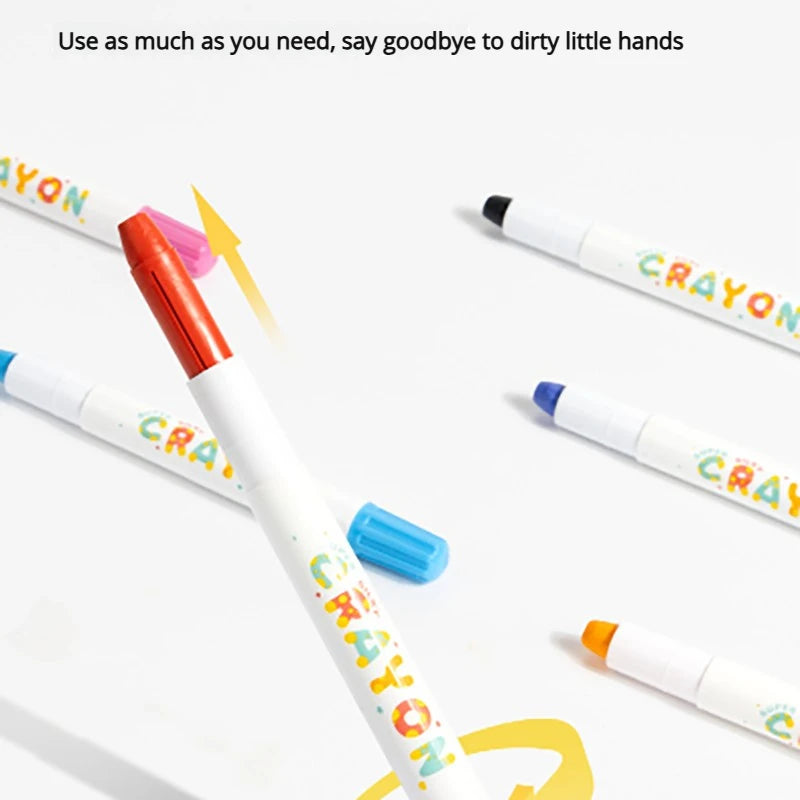 KiddoKrafty Jumbo Crayons — Safe, Washable, Made for Little Hands