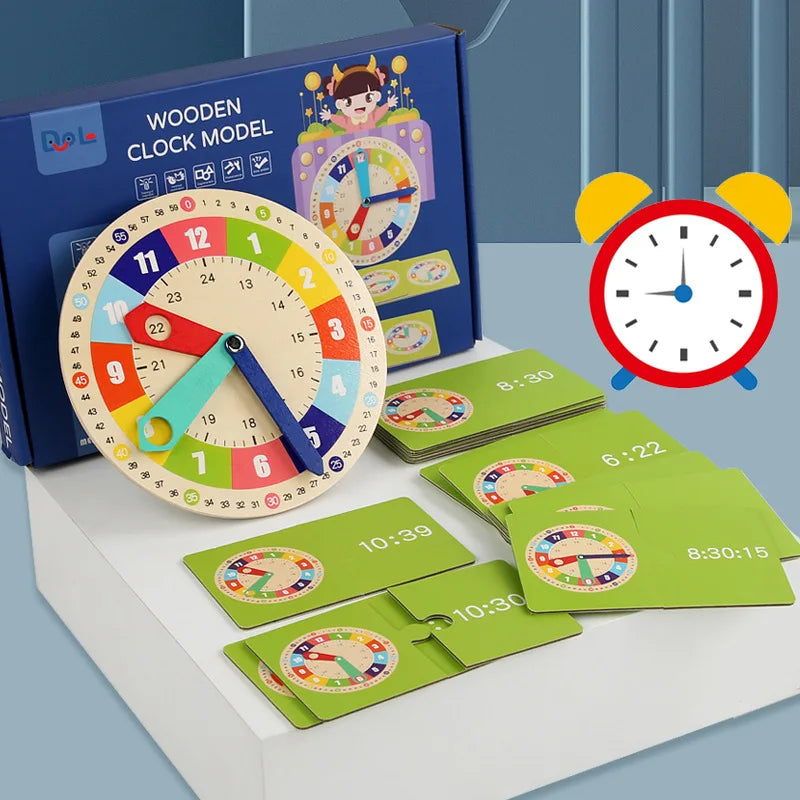 TimeWise Wooden Clock Game - Learn to Tell Time with Fun!
