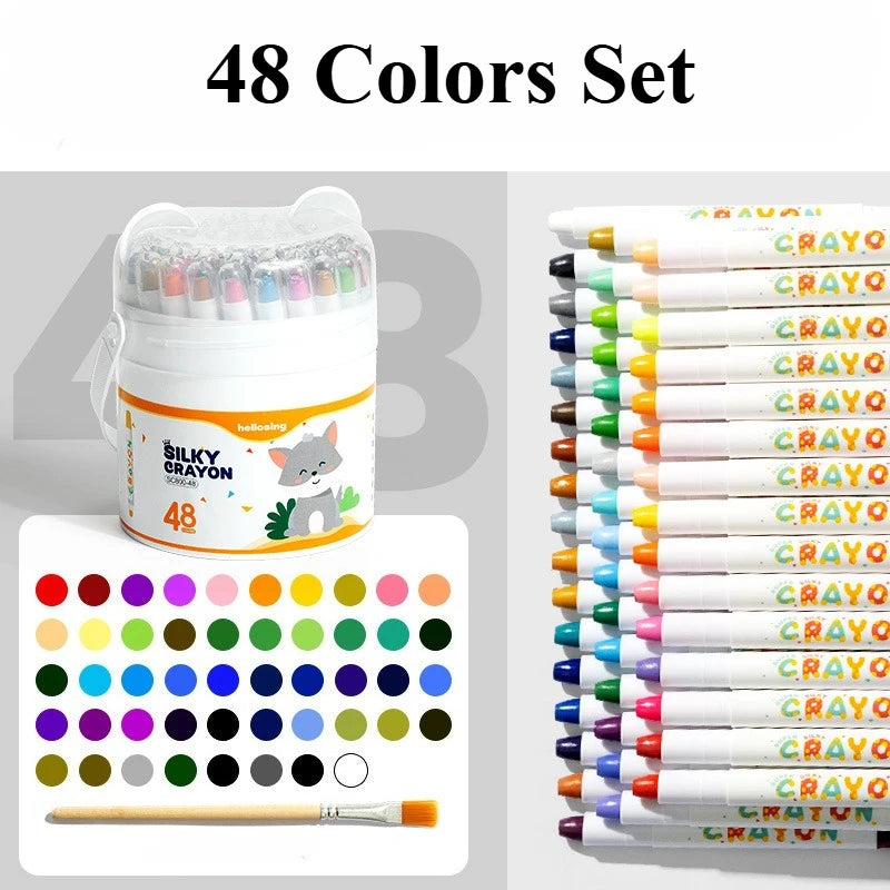 KiddoKrafty Jumbo Crayons — Safe, Washable, Made for Little Hands