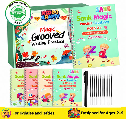 Reusable Grooved Handwriting Workbook for Kids