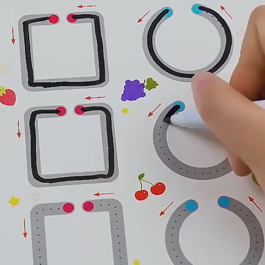 Reusable 36-Page Writing & Drawing Workbook for Kids
