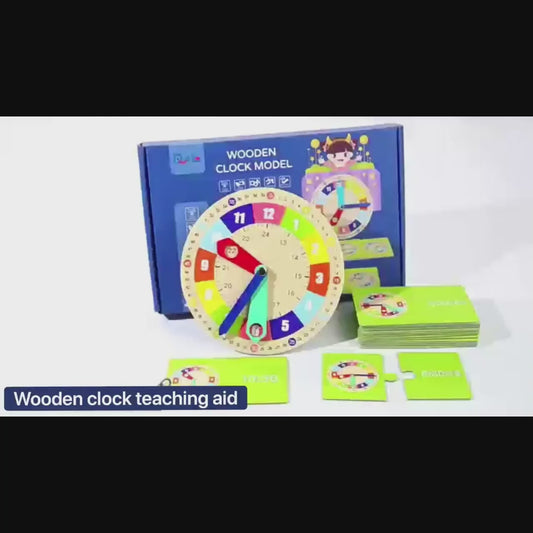 TimeWise Wooden Clock Game - Learn to Tell Time with Fun!