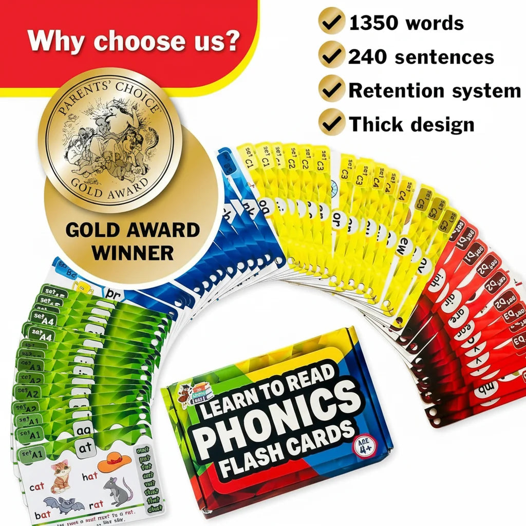 Phonics Power Flash Cards - Learn to Read in 20 Stages